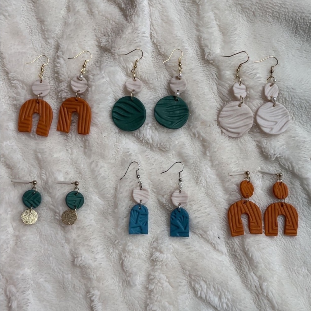 Custom handmade clay earrings
